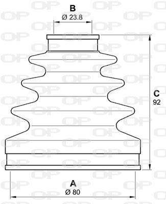 OPEN PARTS Комплект пылника, приводной вал SJK7270.00